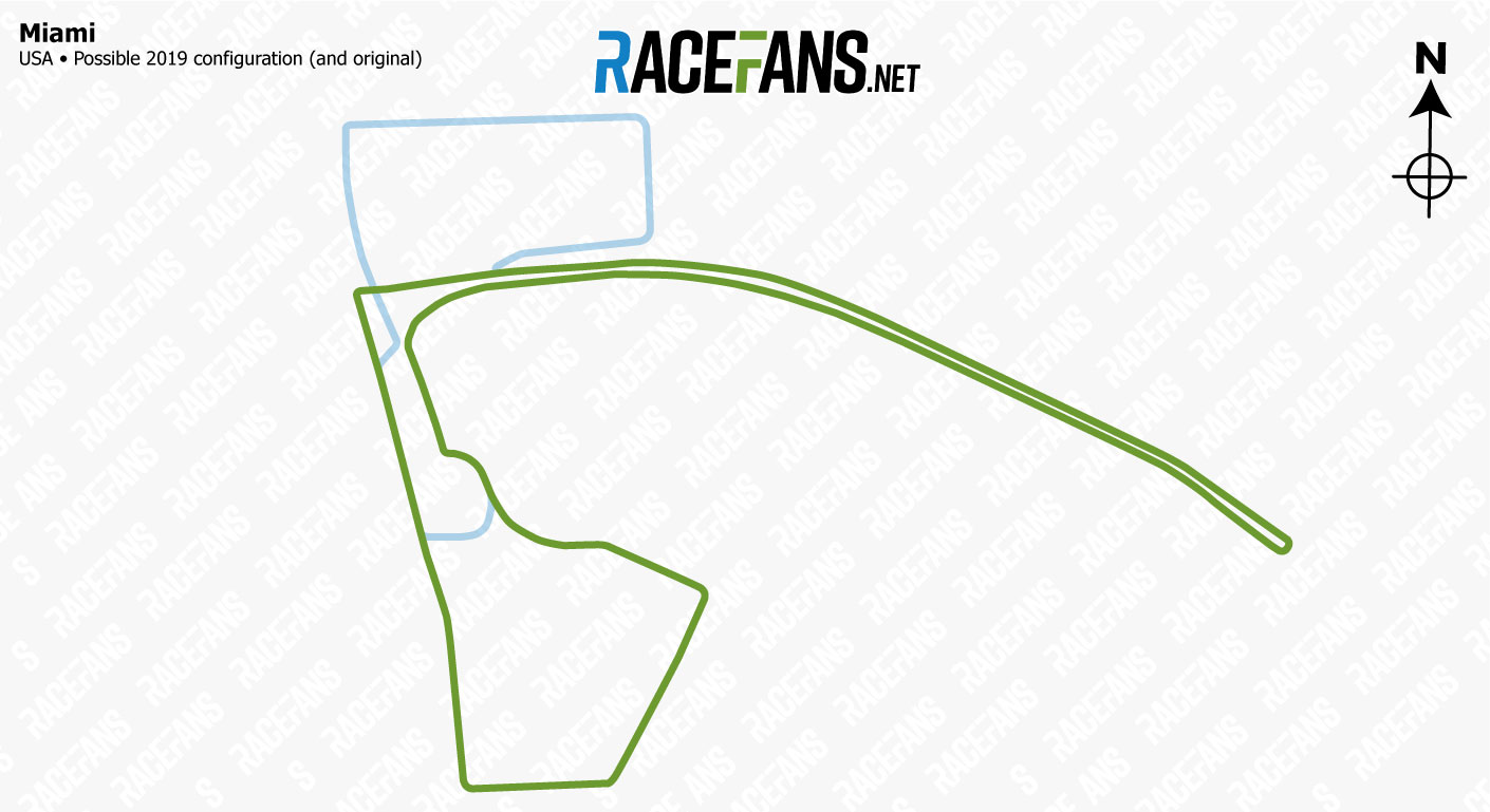 Revised possible Miami Grand Prix Formula 1 circuit
