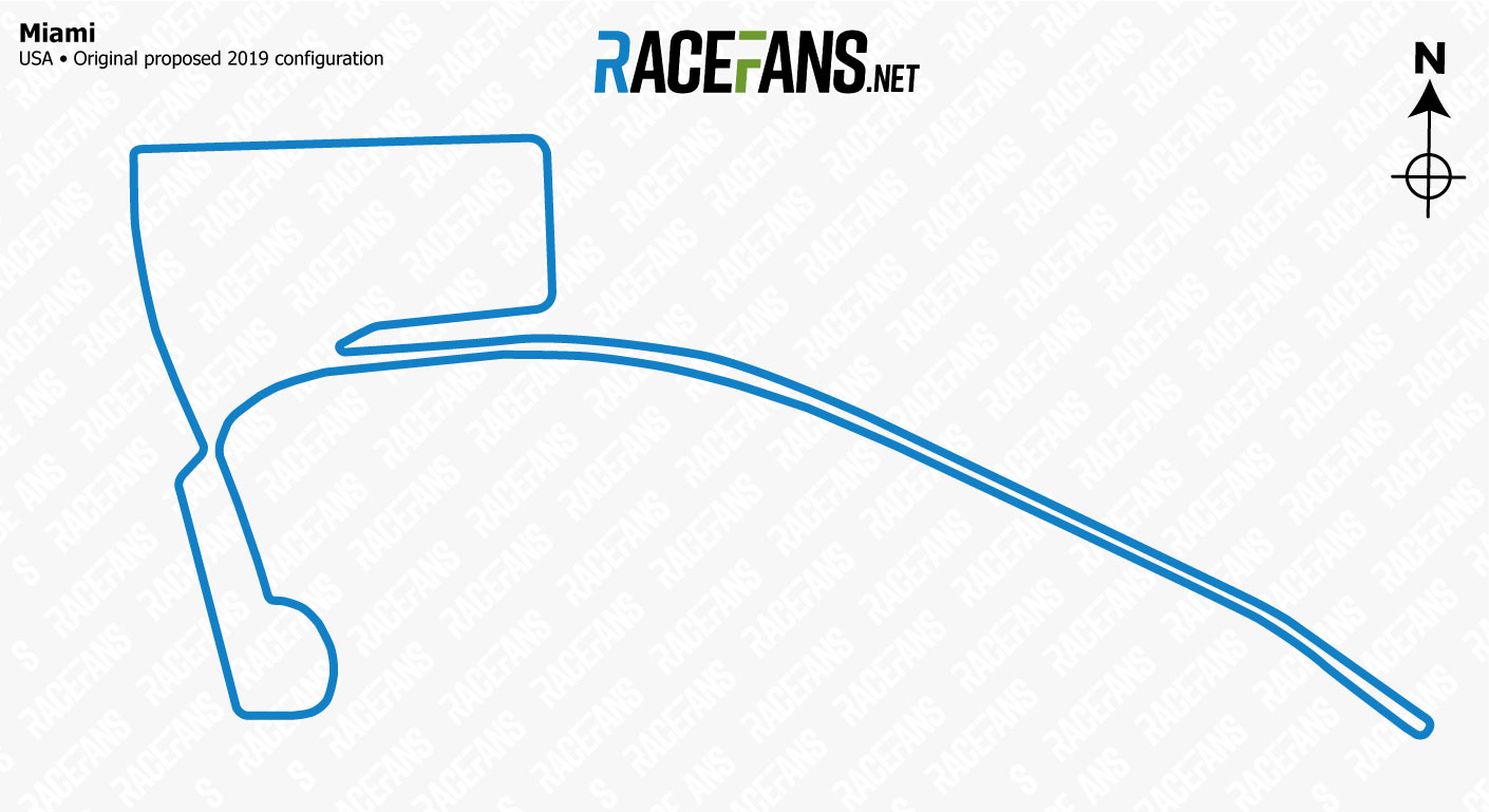 Original 2019 Miami Grand Prix F1 track proposal