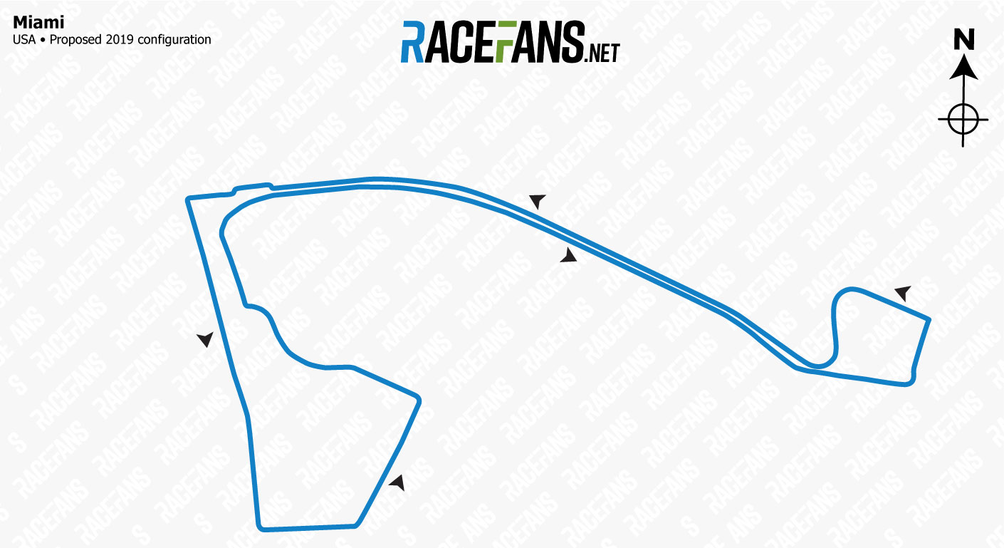 2019 Miami Grand Prix F1 track proposal