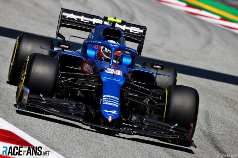 Esteban Ocon, Alpine, Circuit de Catalunya, 2021