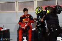 (L to R), Charles Leclerc, Ferrari, Lewis Hamilton, Mercedes, Bahrain International Circuit, 2022