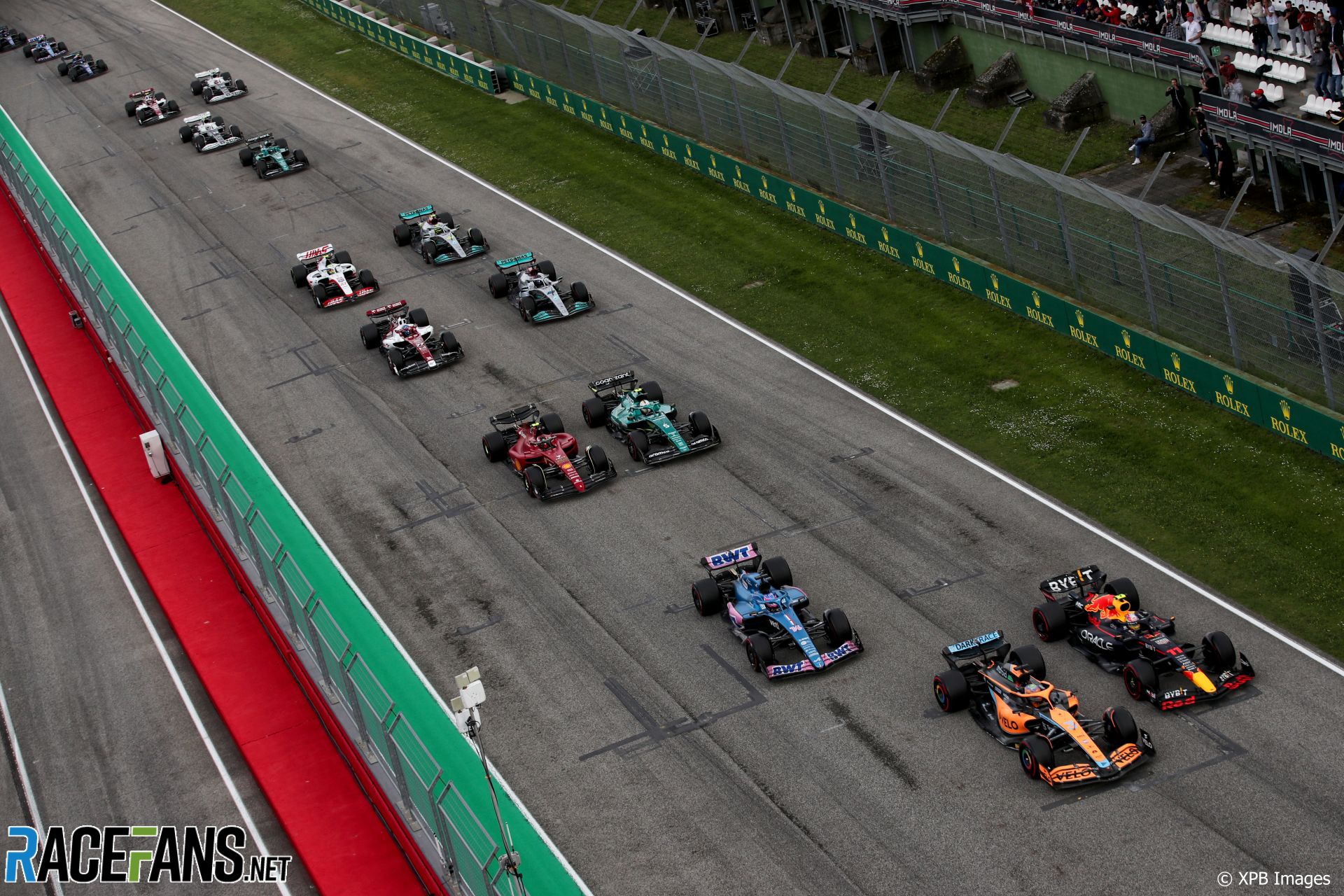 Sprint race start, Imola, 2022
